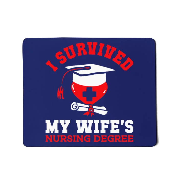 I Survived My WifeS Nursing Degree Nurse Rn Graduation 2024 Mousepad