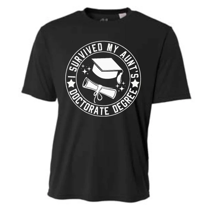 I Survived My AuntS Doctorate Degree School Graduation Cooling Performance Crew T-Shirt