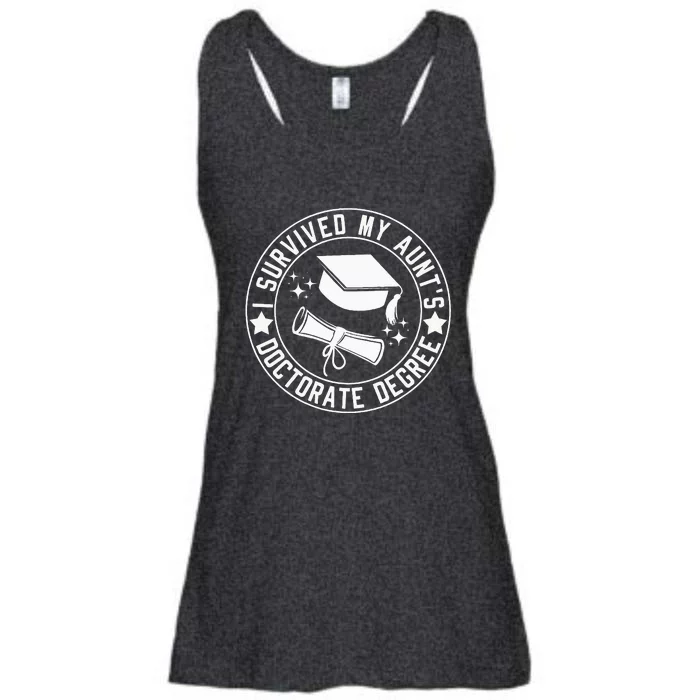 I Survived My AuntS Doctorate Degree School Graduation Ladies Essential Flowy Tank