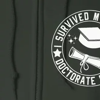 I Survived My AuntS Doctorate Degree School Graduation Full Zip Hoodie