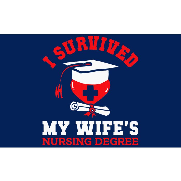 I Survived My WifeS Nursing Degree Nurse Rn Graduation 2024 Bumper Sticker