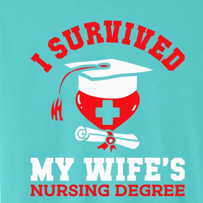 I Survived My WifeS Nursing Degree Nurse Rn Graduation 2024 ChromaSoft Performance T-Shirt