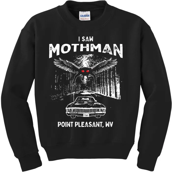 I Saw Mothman In Point Pleasant West Virginia Cryptid Kids Sweatshirt