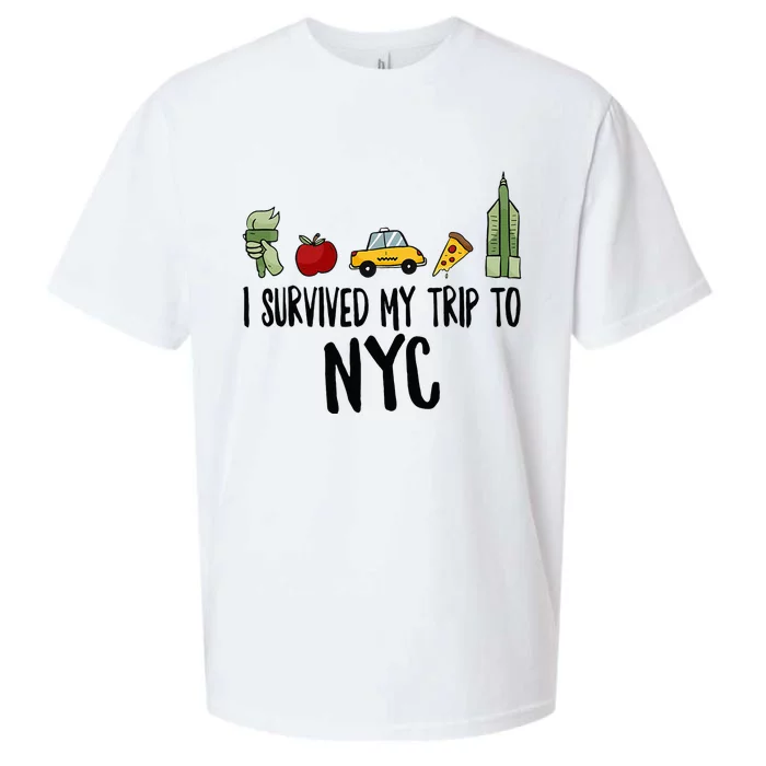 I Survived My Trip To NYC New York Bild Big Apple Sueded Cloud Jersey T-Shirt