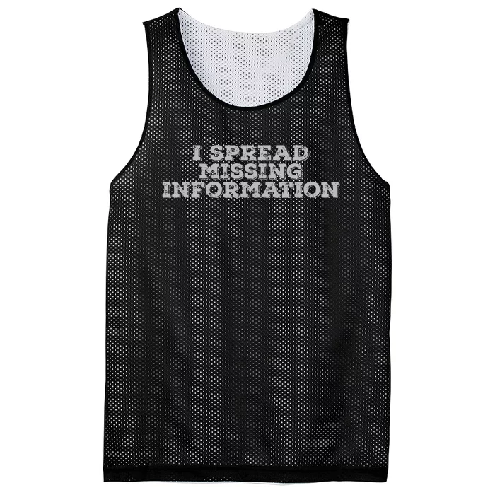 I Spread Missing Information Mesh Reversible Basketball Jersey Tank