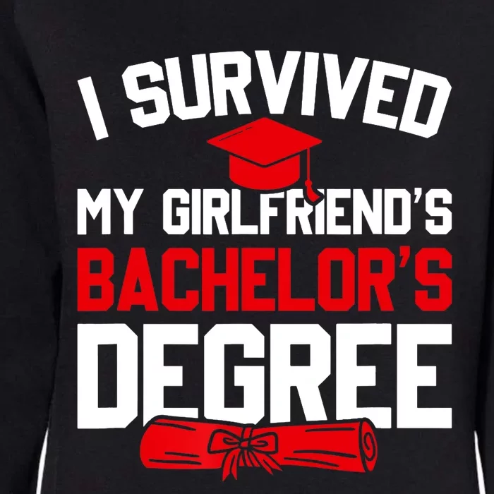 I Survived My Girlfriend's Bachelor's Degree, Graduation Womens California Wash Sweatshirt