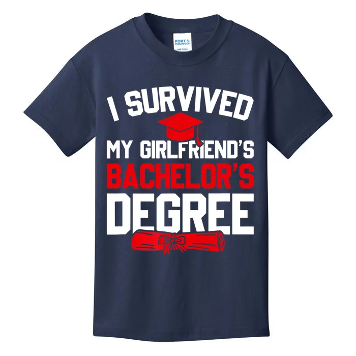 I Survived My Girlfriend's Bachelor's Degree, Graduation Kids T-Shirt