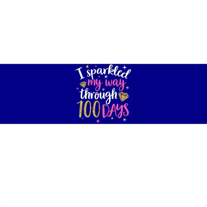 I Sparkled My Way Through 100 Days Of School Brighter Cute Gift Bumper Sticker