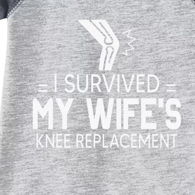 I Survived My Wife’S Knee Replacement Gift Infant Baby Jersey Bodysuit