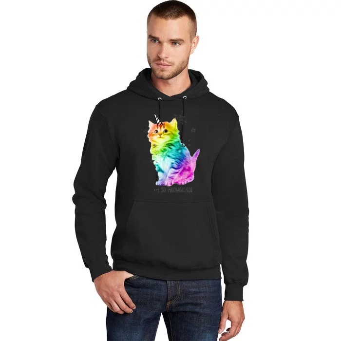 Im So Meowgical Unicorn Rainbow Best Cute Cat Tall Hoodie