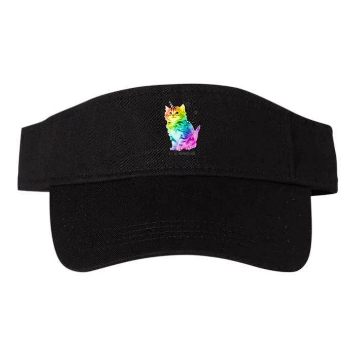 Im So Meowgical Unicorn Rainbow Best Cute Cat Valucap Bio-Washed Visor