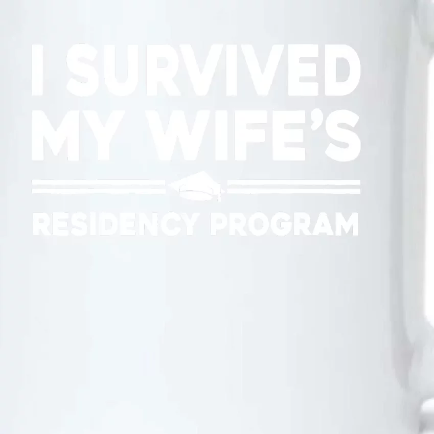 I Survived My Wifes Residency Program Medical Graduation Black Color Changing Mug