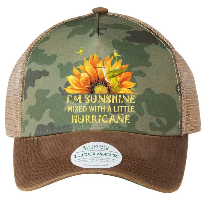 I'm Sunshine Mixed With A Little Hurricane Gift Legacy Tie Dye Trucker Hat