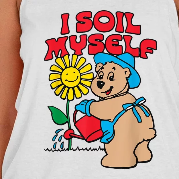 I Soil Myself Bear Women's Knotted Racerback Tank