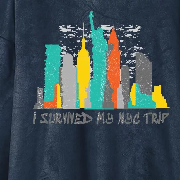 I Survived My Nyc Trip Hooded Wearable Blanket