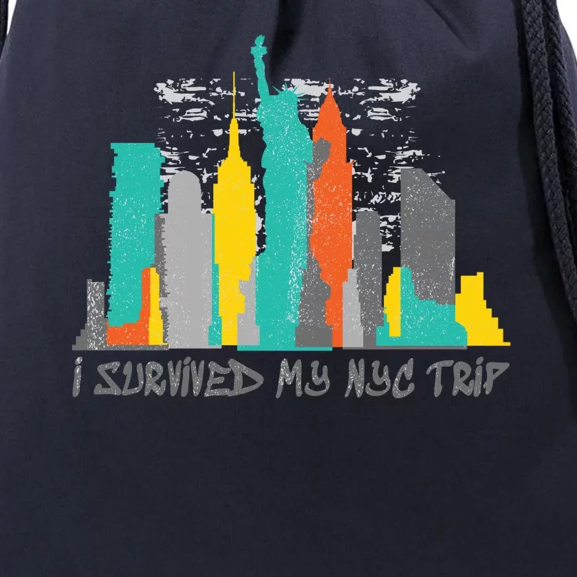 I Survived My Nyc Trip Drawstring Bag