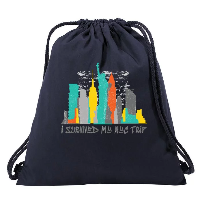 I Survived My Nyc Trip Drawstring Bag