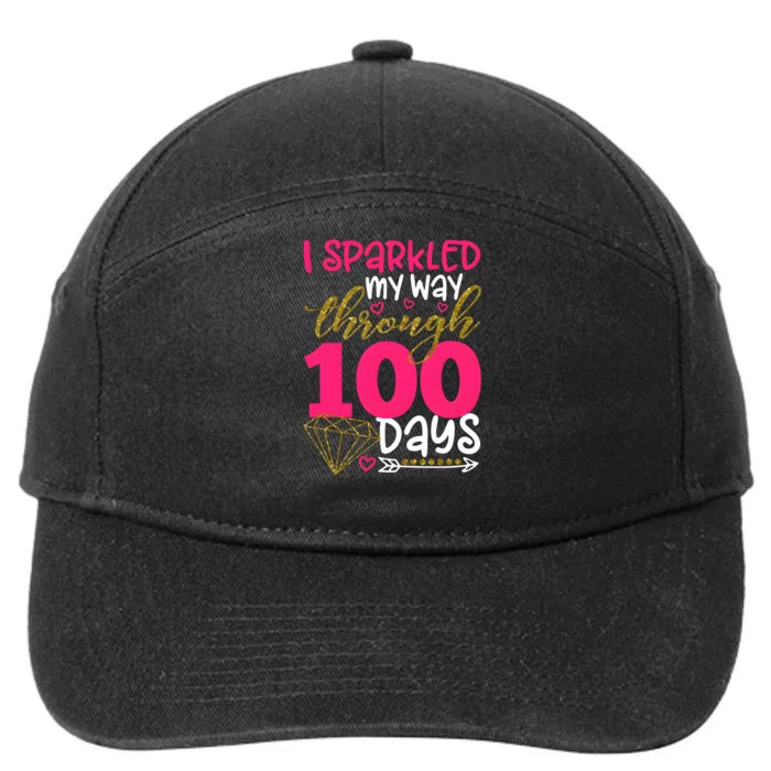 I Sparkled My Way Through 100 Days Of School 7-Panel Snapback Hat