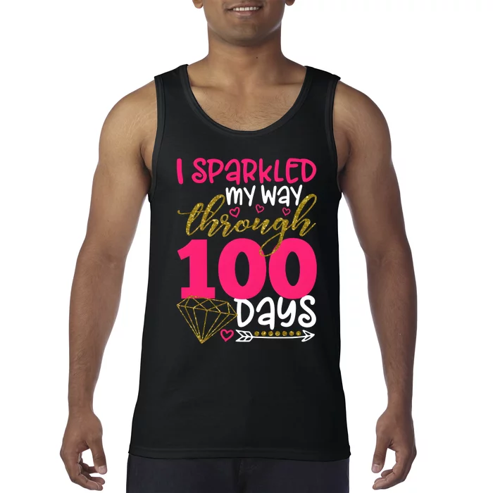 I Sparkled My Way Through 100 Days Of School Tank Top