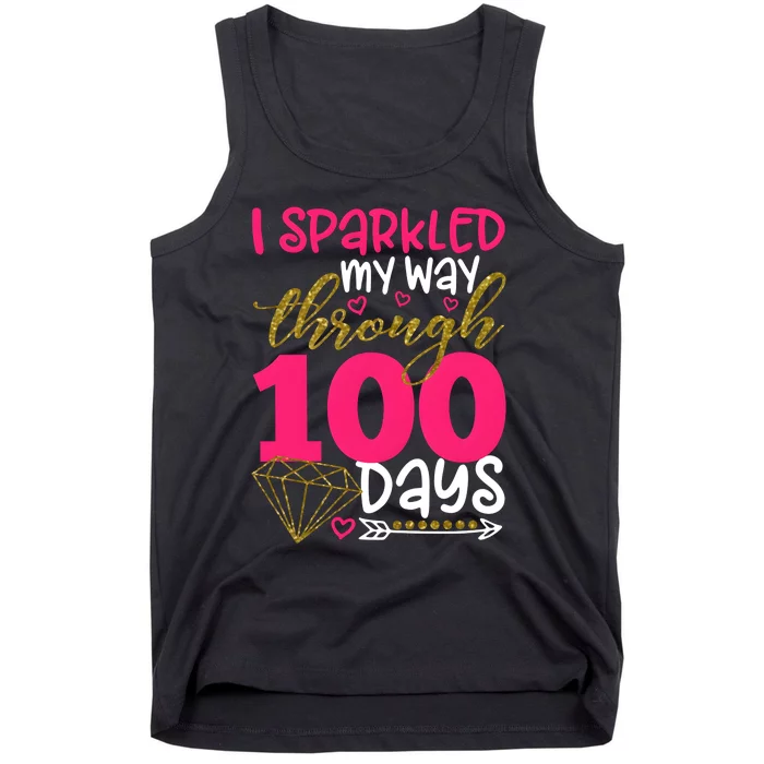 I Sparkled My Way Through 100 Days Of School Tank Top