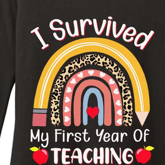 I Survived My First Year of Teaching Funny New Teacher Joke Womens CVC Long Sleeve Shirt