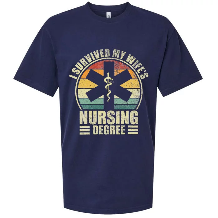 I Survived My WifeS Nursing Degree. Nursing Graduation Sueded Cloud Jersey T-Shirt