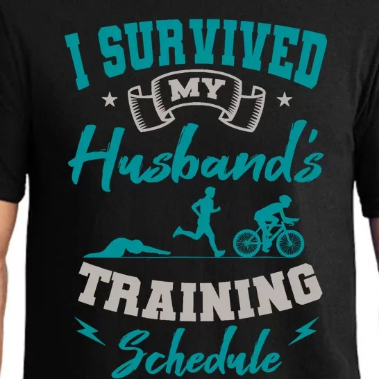 I Survived My HusbandS Training Schedule Triathlon Pajama Set