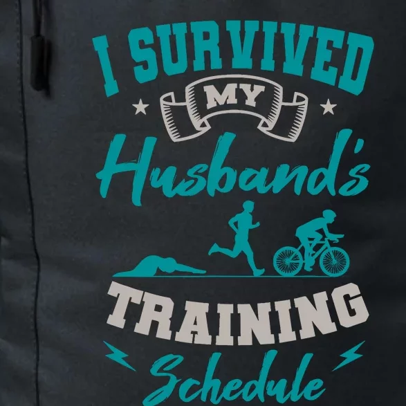 I Survived My HusbandS Training Schedule Triathlon Daily Commute Backpack