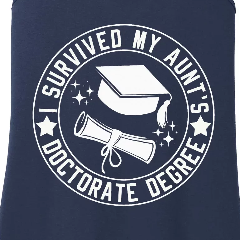 I Survived My AuntS Doctorate Degree School Graduation Ladies Essential Tank