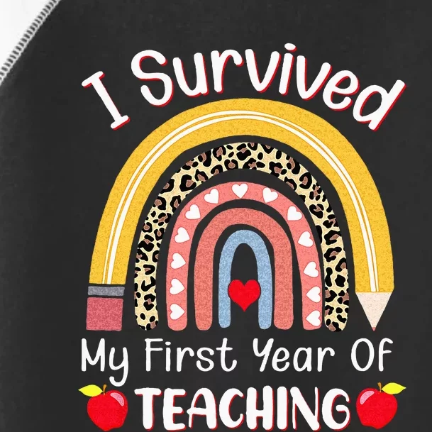 I Survived My First Year Of Teaching Funny New Teacher Joke Toddler Fine Jersey T-Shirt