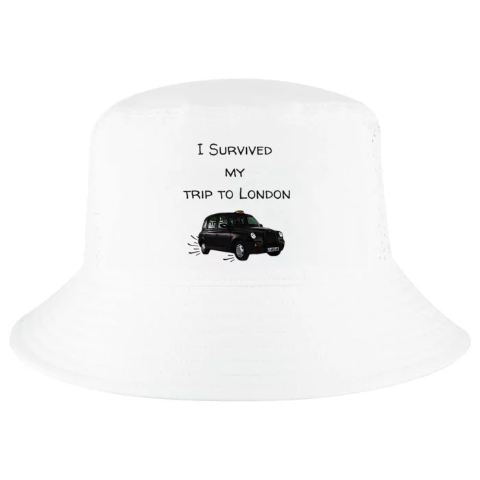 I Survived My Trip To London I Love Ldn London Black Cab Cool Comfort Performance Bucket Hat