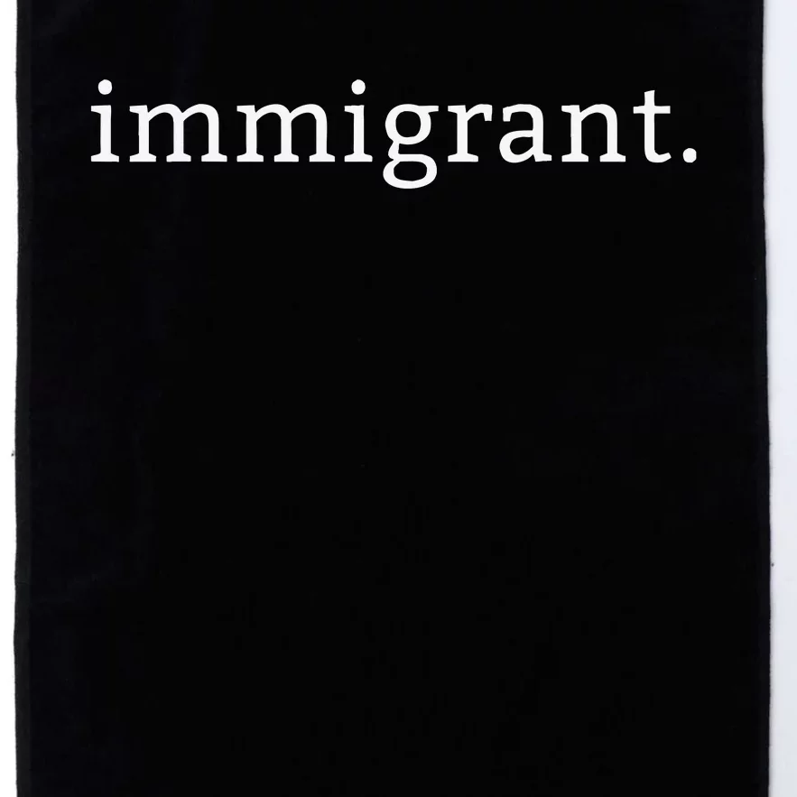 Immigrant Simple Minimalist Antitrump Antiracism Platinum Collection Golf Towel