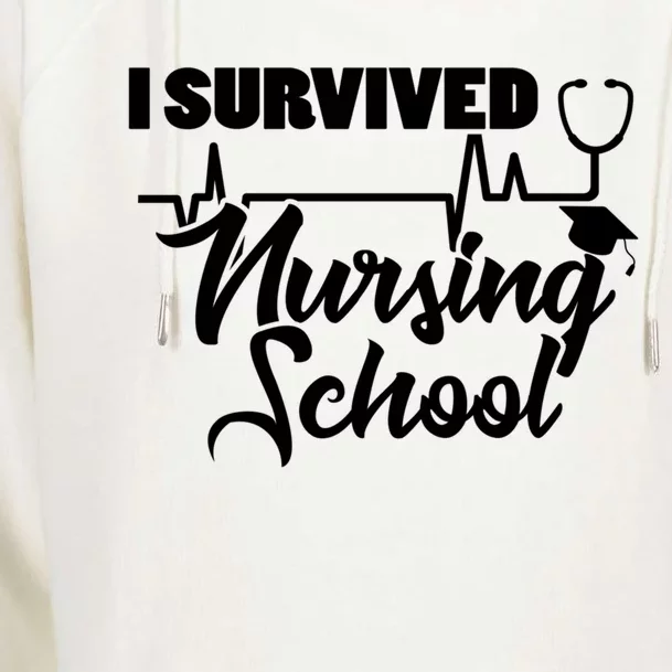 I Survived Nursing School Nurse School Graduate Halloween Meaningful Gift Womens Funnel Neck Pullover Hood