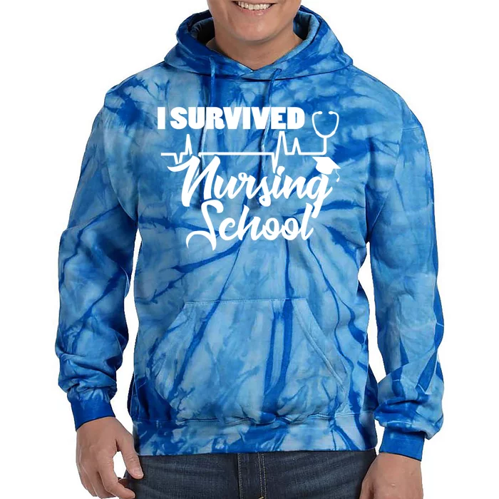 I Survived Nursing School Nurse School Graduate Halloween Meaningful Gift Tie Dye Hoodie