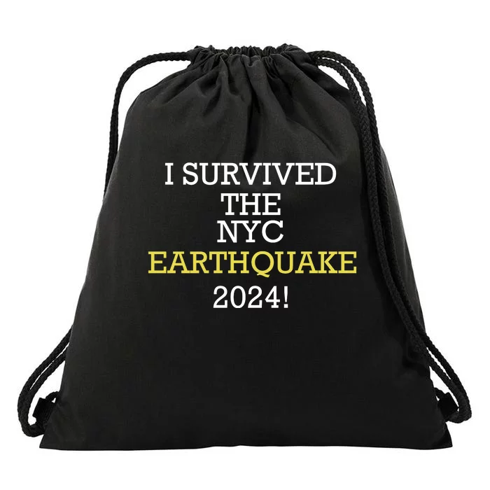 I Survived Nyc Earthquake 2024 Drawstring Bag