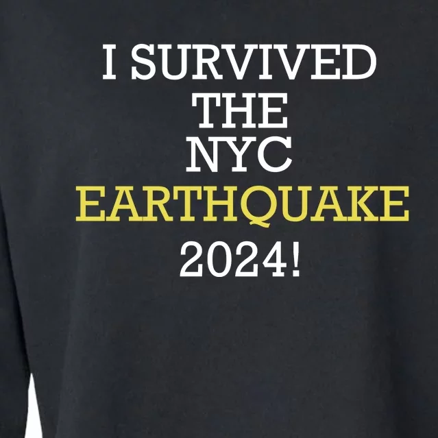 I Survived Nyc Earthquake 2024 Cropped Pullover Crew