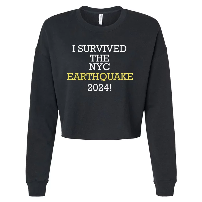 I Survived Nyc Earthquake 2024 Cropped Pullover Crew