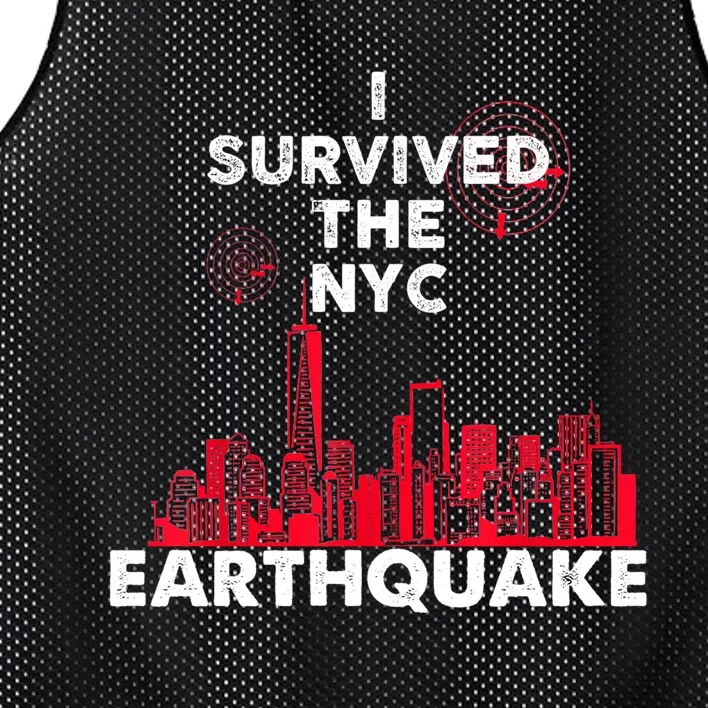 I Survived Nyc Earthquake 2024 Mesh Reversible Basketball Jersey Tank