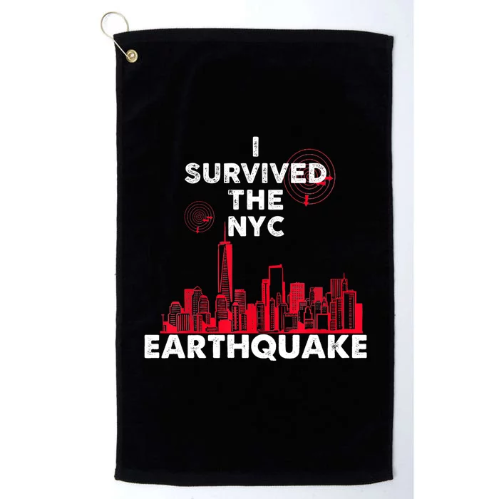 I Survived Nyc Earthquake 2024 Platinum Collection Golf Towel