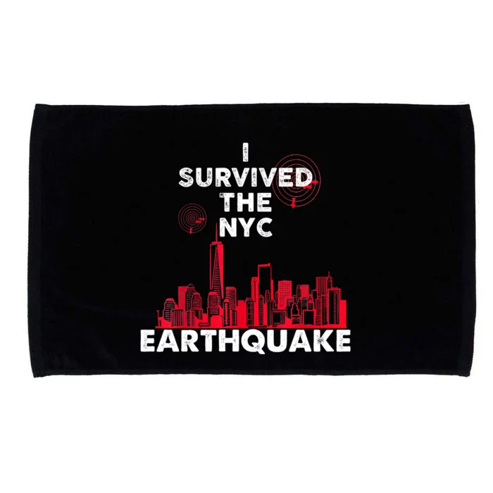 I Survived Nyc Earthquake 2024 Microfiber Hand Towel