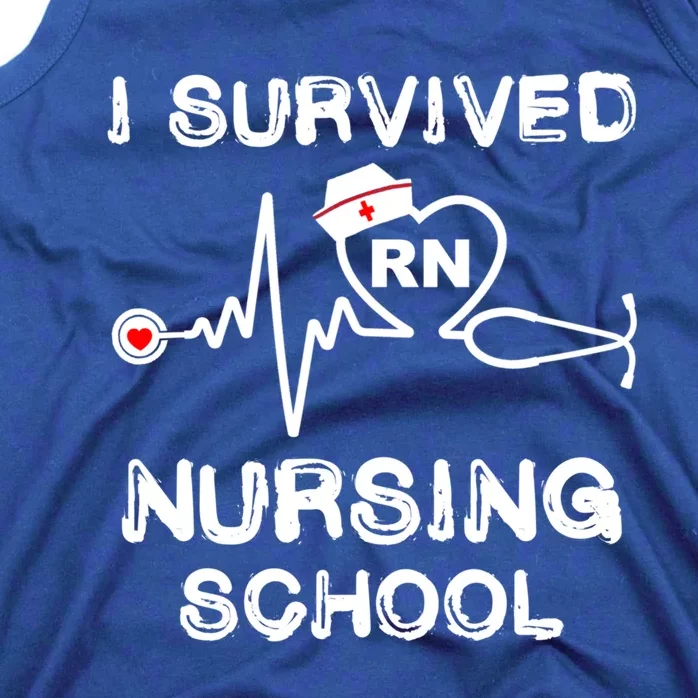 I Survived Nursing School Rn Stethoscope Nurse Graduation Gift Tank Top