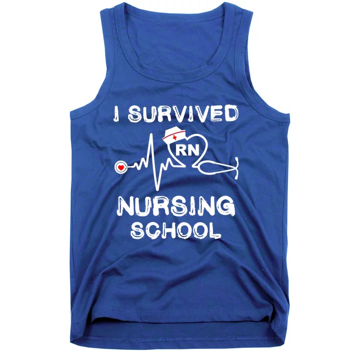 I Survived Nursing School Rn Stethoscope Nurse Graduation Gift Tank Top