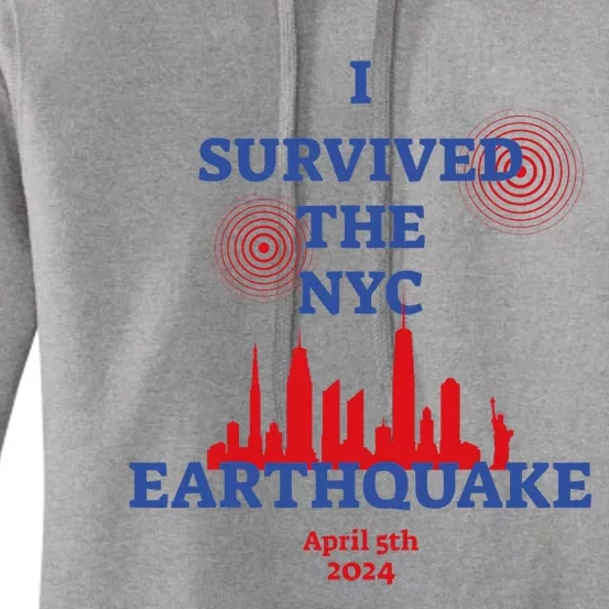 I Survived Nyc Earthquake 2024 Women's Pullover Hoodie