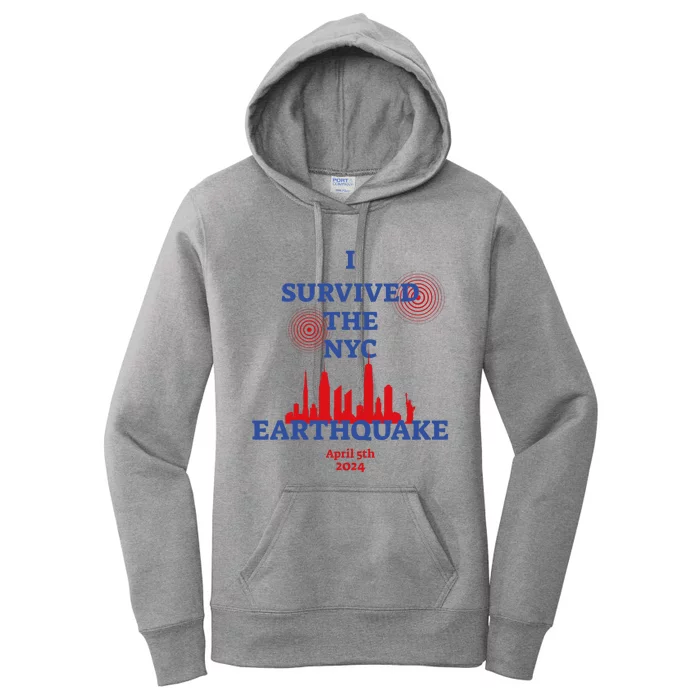 I Survived Nyc Earthquake 2024 Women's Pullover Hoodie