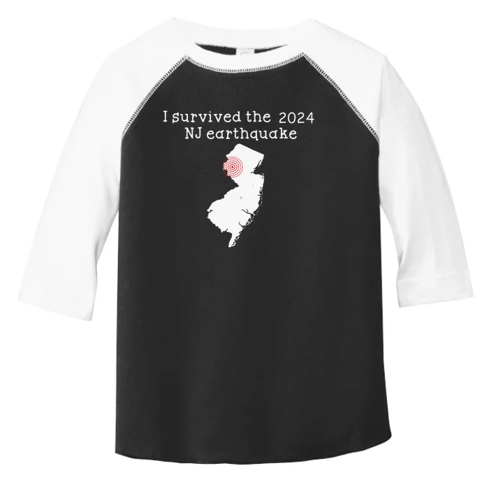 I Survived Nj Earthquake 2024 Toddler Fine Jersey T-Shirt