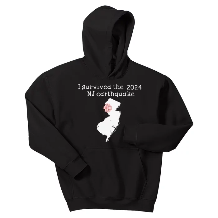 I Survived Nj Earthquake 2024 Kids Hoodie