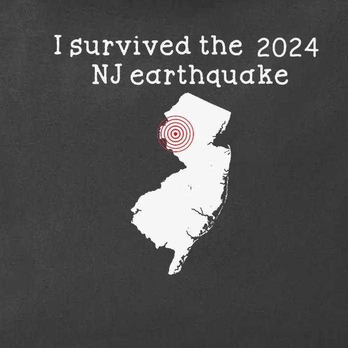 I Survived Nj Earthquake 2024 Zip Tote Bag