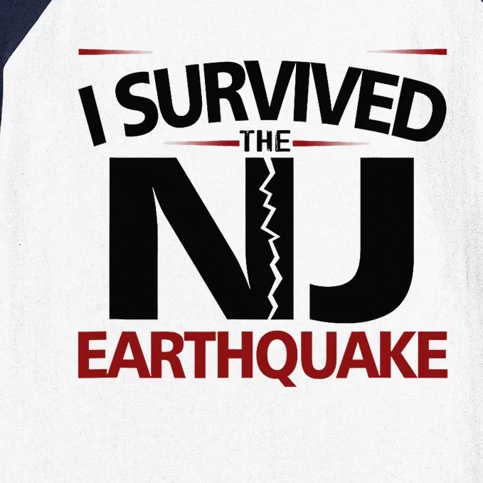 I Survived Nj Earthquake 2024 Baseball Sleeve Shirt