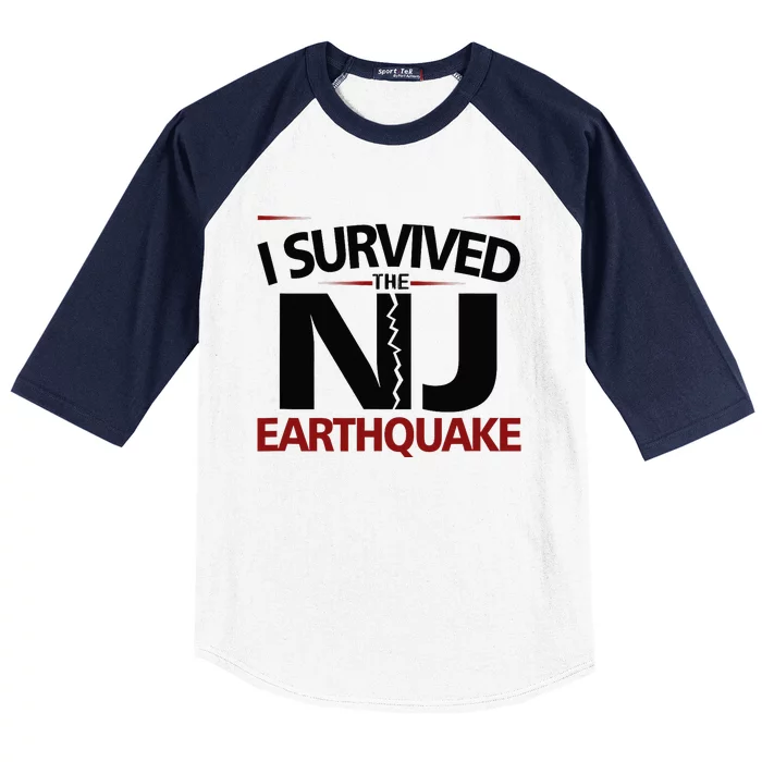 I Survived Nj Earthquake 2024 Baseball Sleeve Shirt