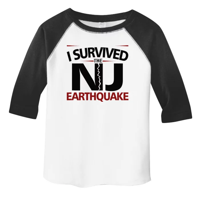 I Survived Nj Earthquake 2024 Toddler Fine Jersey T-Shirt